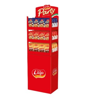 PARTY Wafer 250g  in Display " Lago" (Cocoa, Hazel